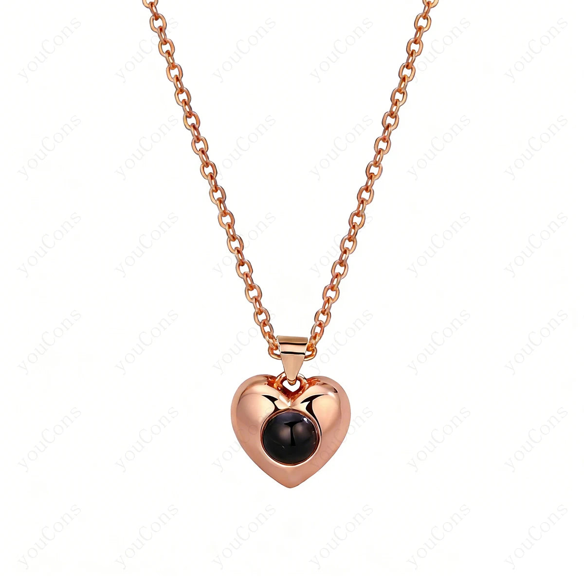 ❤️ Personalisierte Foto Projektions Halskette mit eigenem Bild – Edelstahl Kette für Damen in verschiedenen Designs