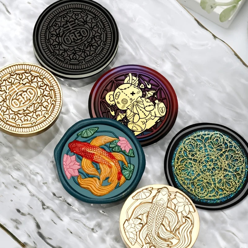 🕯️ Personalisierter Wachssiegel Stempel Set mit Holzgriff – 💍 Individueller Logo & Initialen Siegelstempel für Hochzeitseinladung – ✨ Vintage Wachs Siegel DIY Set