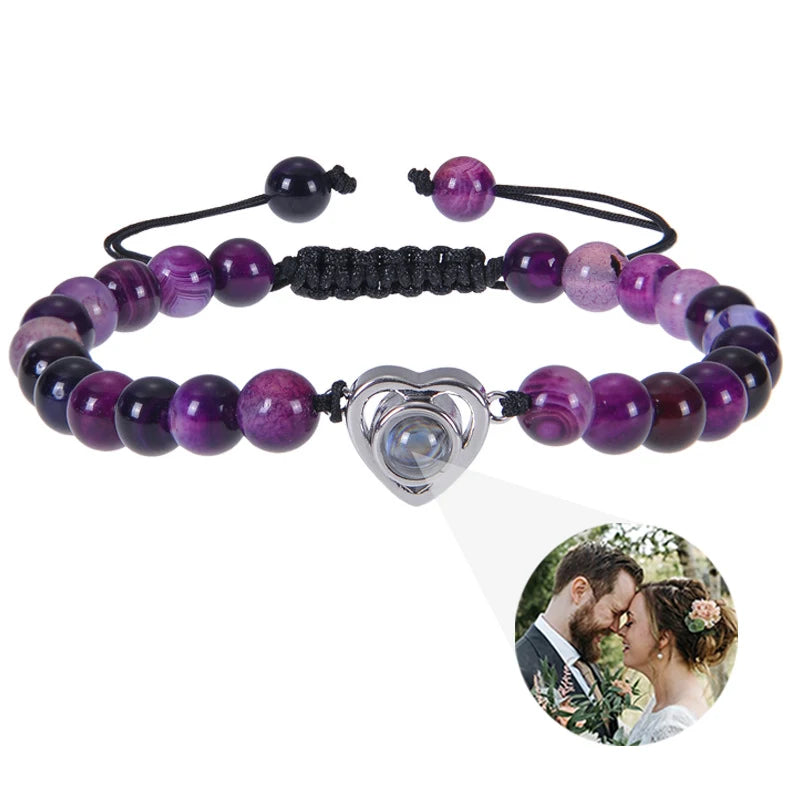 ✨ Personalisiertes Foto Armband – Projektionsarmband mit Bild im Inneren, individuelles Erinnerungsarmband