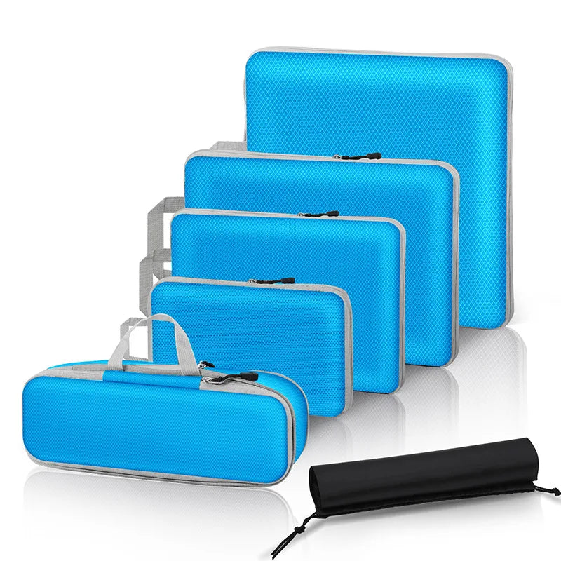 6-teiliges Reise-Kompressions-Organizer-Set – Platzsparend, leicht & perfekt organisiert reisen