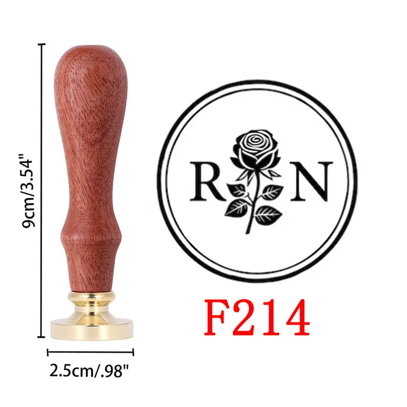 🕯️ Personalisierter Wachssiegel Stempel Set mit Holzgriff – 💍 Individueller Logo & Initialen Siegelstempel für Hochzeitseinladung – ✨ Vintage Wachs Siegel DIY Set