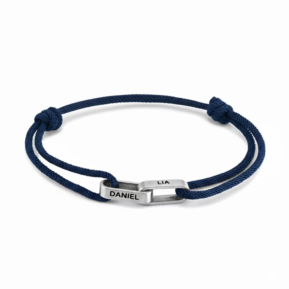 Personalisiertes Paar-Armband mit Gravur ❤️ Name & Datum auf Edelstahl-Armband für Partner