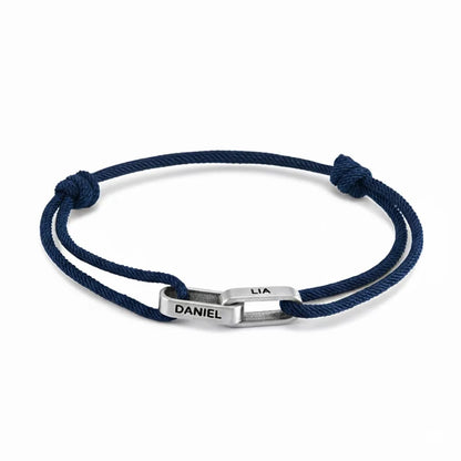 Personalisiertes Paar-Armband mit Gravur ❤️ Name & Datum auf Edelstahl-Armband für Partner
