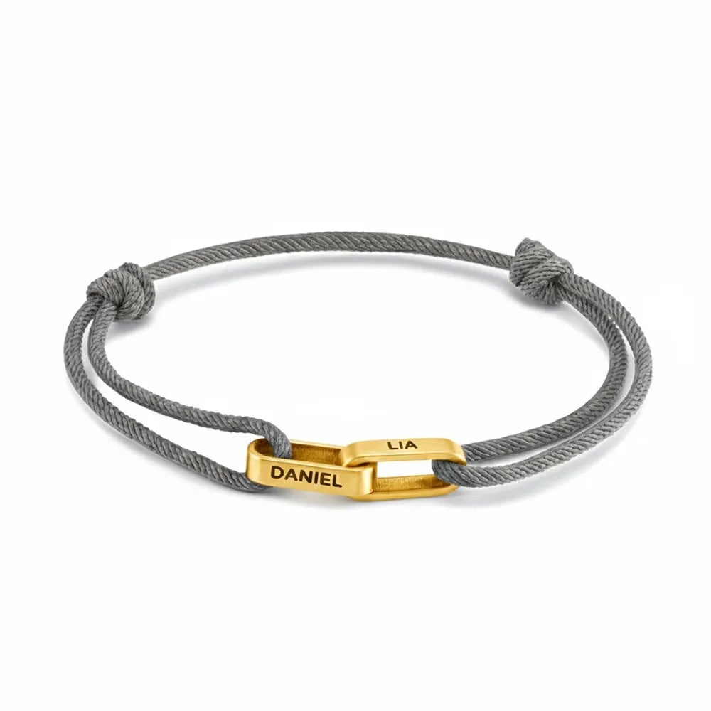 Personalisiertes Paar-Armband mit Gravur ❤️ Name & Datum auf Edelstahl-Armband für Partner