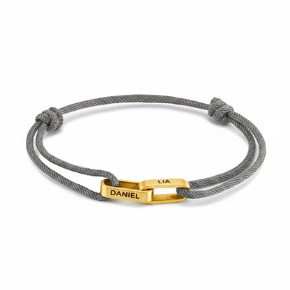 Personalisiertes Paar-Armband mit Gravur ❤️ Name & Datum auf Edelstahl-Armband für Partner