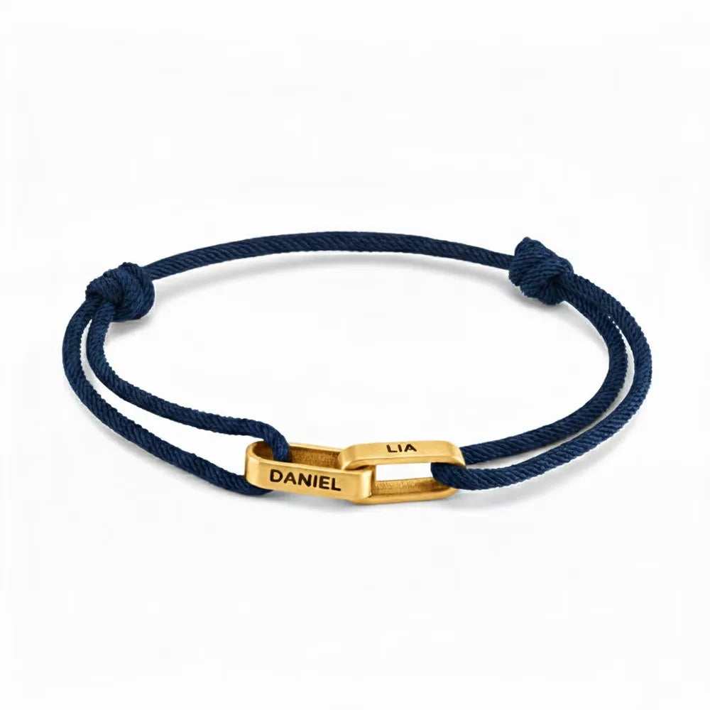 Personalisiertes Paar-Armband mit Gravur ❤️ Name & Datum auf Edelstahl-Armband für Partner