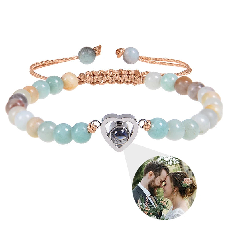 ✨ Personalisiertes Foto Armband – Projektionsarmband mit Bild im Inneren, individuelles Erinnerungsarmband