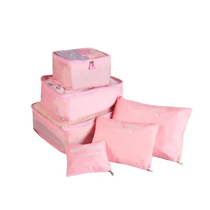 6-teiliger Reise-Organizer – Platzsparende Verpackungswürfel für Kleidung, Schuhe & Accessoires