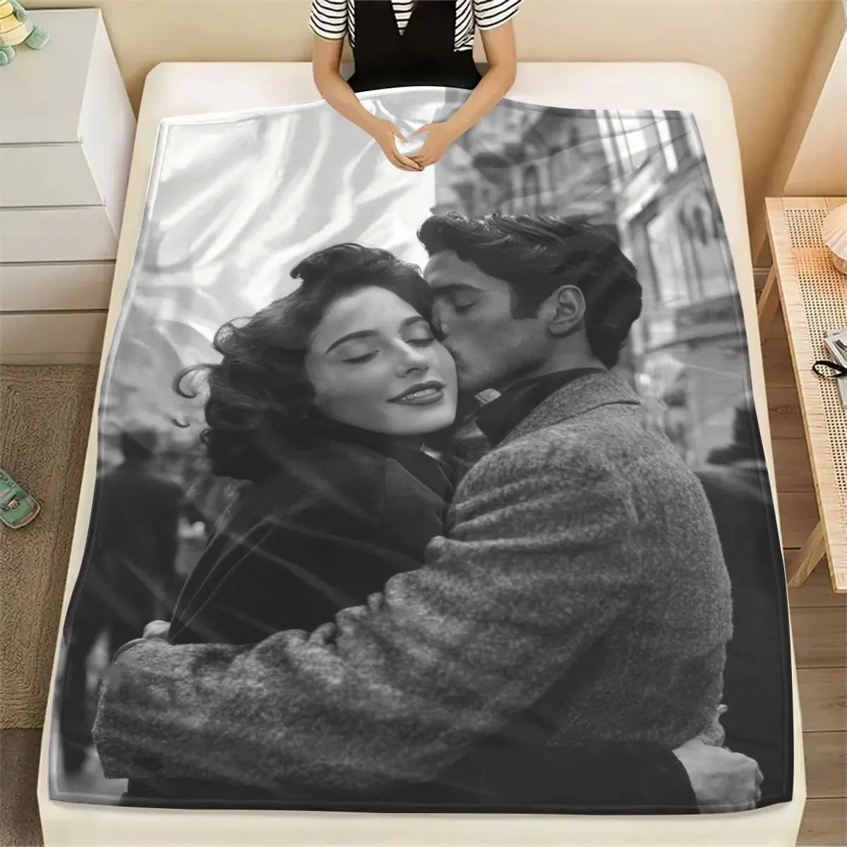 ✨ Personalisierte Foto-Decke – Individuelle Flanelldecke mit eigenem Bild