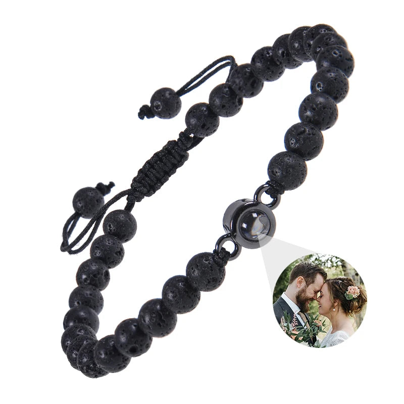 ✨ Personalisiertes Foto Armband – Projektionsarmband mit Bild im Inneren, individuelles Erinnerungsarmband