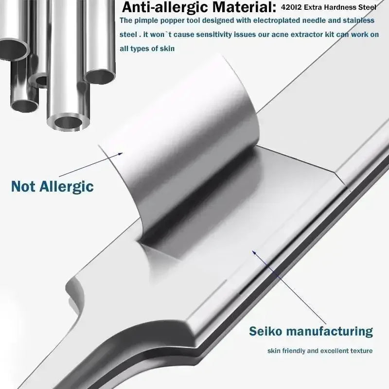 11-teiliges Mitesser- & Porenreinigungs-Set – Präzise Tools für saubere Haut & kontrollierte Extraktion