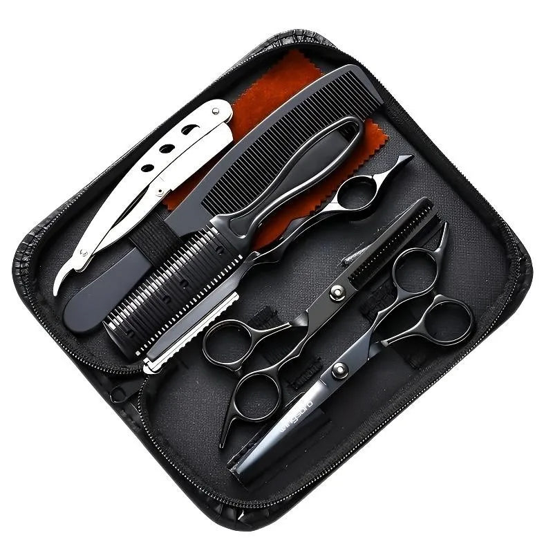 Japanisches 6,5" Haarscheren-Set – Präzise Friseurschere & Rasiermesser für professionelle Haarschnitte