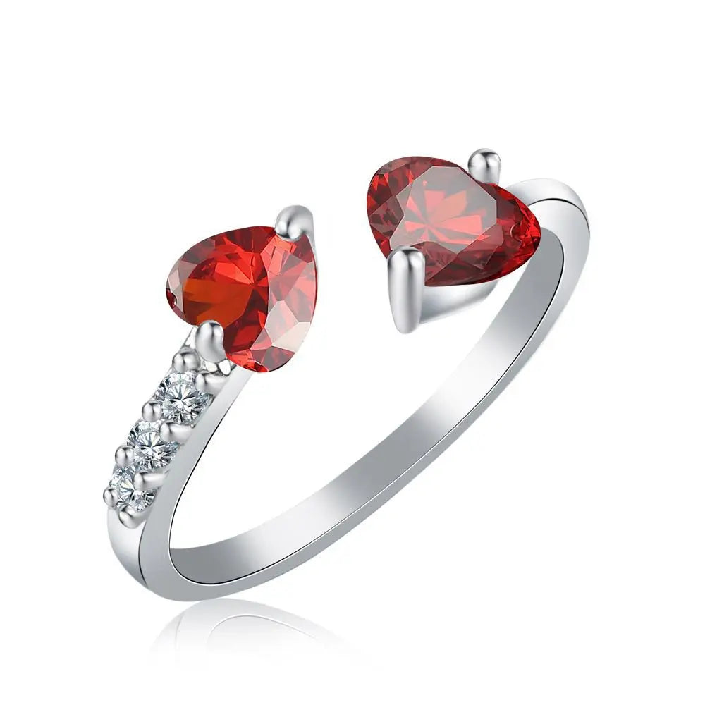 Herzring – Romantischer Cocktailring mit Mood-Charakter