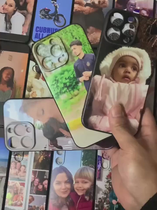 ✨ Maßgeschneiderte iPhone Hülle mit Foto – Personalisiertes Weihnachtsgeschenk für Familie & Paare