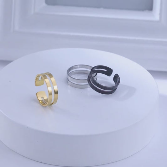 ✨ Personalisierter Ring mit Gravur – Namensring aus Edelstahl für Paare, Geschenk für Liebe & Familie